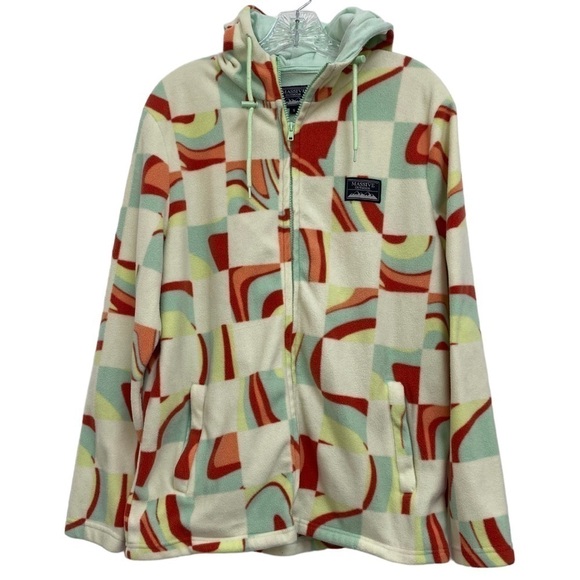 MASSIVE Outdoor Fleece Zip-up Hood Sweater Jacket Women’s Size Small - Picture 1 of 16